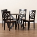 Baxton Studio Anila Modern and Contemporary Two-Tone Dark Brown and Walnut Brown Finished Wood 5-Piece Dining Set - Anila-Dark Brown/Walnut-5PC Dining Set