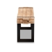 Baxton Studio Henson Rustic and Industrial Natural Brown Finished Wood and Black Finished Metal Bench - JY17B4004-Brown/Black-Bench