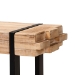 Baxton Studio Henson Rustic and Industrial Natural Brown Finished Wood and Black Finished Metal Bench - JY17B4004-Brown/Black-Bench