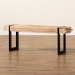 Baxton Studio Henson Rustic and Industrial Natural Brown Finished Wood and Black Finished Metal Bench - JY17B4004-Brown/Black-Bench