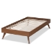 Baxton Studio Lissette Mid-Century Modern Ash Walnut Finished Wood Twin Size Platform Bed Frame - MG9704-Ash Walnut-Bed Frame-Twin