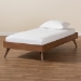 Baxton Studio Lissette Mid-Century Modern Ash Walnut Finished Wood Twin Size Platform Bed Frame - MG9704-Ash Walnut-Bed Frame-Twin