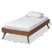 Baxton Studio Lissette Mid-Century Modern Ash Walnut Finished Wood Twin Size Platform Bed Frame - MG9704-Ash Walnut-Bed Frame-Twin