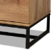 Baxton Studio Franklin Modern and Contemporary Oak Finished Wood and Black Finished Metal 5-Drawer Bedroom Chest - CH8002-Oak-5DW Chest