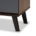Baxton Studio Roldan Modern and Contemporary Two-Tone Walnut and Grey Finished Wood 3-Drawer Bedroom Chest - CH8003-Walnut/Grey-3DW Chest