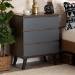 Baxton Studio Roldan Modern and Contemporary Two-Tone Walnut and Grey Finished Wood 3-Drawer Bedroom Chest - CH8003-Walnut/Grey-3DW Chest