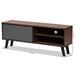 Baxton Studio Mallory Modern and Contemporary Two-Tone Walnut Brown and Grey Finished Wood TV Stand - TV8009-Walnut/Grey-TV