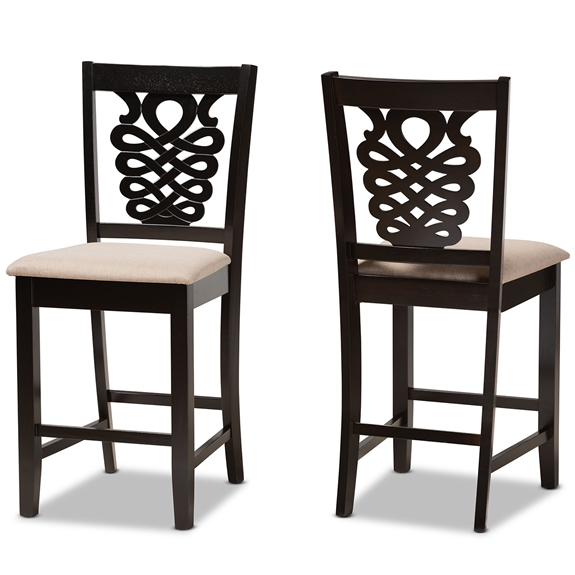 Baxton Studio Nicolette Modern and Contemporary Dark Brown Finished Wood 5-Piece Dining Set