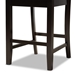 Baxton Studio Gervais Modern and Contemporary Transitional Sand Fabric Upholstered and Dark Brown Finished Wood 2-Piece Counter Stool Set - RH339P-Sand/Dark Brown-PC