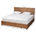 Baxton Studio Aras Modern and Contemporary Transitional Ash Walnut Brown Finished Wood King Size 3-Drawer Platform Storage Bed - Aras-Ash Walnut-King