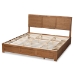 Baxton Studio Aras Modern and Contemporary Transitional Ash Walnut Brown Finished Wood King Size 3-Drawer Platform Storage Bed - Aras-Ash Walnut-King