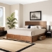 Baxton Studio Lisa Modern and Contemporary Transitional Ash Walnut Brown Finished Wood King Size 3-Drawer Platform Storage Bed - Lisa-Ash Walnut-King