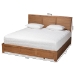 Baxton Studio Lisa Modern and Contemporary Transitional Ash Walnut Brown Finished Wood King Size 3-Drawer Platform Storage Bed - Lisa-Ash Walnut-King