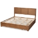 Baxton Studio Lisa Modern and Contemporary Transitional Ash Walnut Brown Finished Wood King Size 3-Drawer Platform Storage Bed - Lisa-Ash Walnut-King