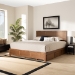 Baxton Studio Lisa Modern and Contemporary Transitional Ash Walnut Brown Finished Wood King Size 3-Drawer Platform Storage Bed - Lisa-Ash Walnut-King