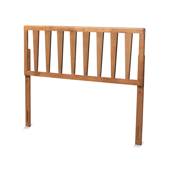 Baxton Studio Duncan Modern and Contemporary Ash Walnut Finished Wood Queen Size Headboard
