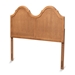 Baxton Studio Tobin Vintage Classic and Traditional Ash Walnut Finished Wood Queen Size Arched Headboard