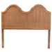 Baxton Studio Tobin Vintage Classic and Traditional Ash Walnut Finished Wood Queen Size Arched Headboard - MG9738-Ash Walnut-HB-Queen