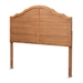 Baxton Studio Clive Vintage Traditional Farmhouse Ash Walnut Finished Wood Queen Size Headboard