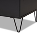 Baxton Studio Lilith Modern and Contemporary Two-Tone Black and Oak Brown Finished Wood and Metal 3-Tier Coffee Table - MH2164-Black/Oak-CT