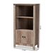 Baxton Studio Derek Modern and Contemporary Transitional Rustic Oak Finished Wood 3-Tier Bookcase - MH1224-Oak-Bookcase