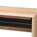 Baxton Studio Levi Modern and Contemporary Two-Tone Black and Oak Brown Finished Wood Desk with Shelves - MHCT2032-Oak/Black-Desk