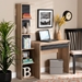 Baxton Studio Levi Modern and Contemporary Two-Tone Black and Oak Brown Finished Wood Desk with Shelves - MHCT2032-Oak/Black-Desk