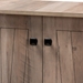 Baxton Studio Derek Modern and Contemporary Transitional Rustic Oak Finished Wood 2-Door Shoe Cabinet - MH7177-Oak-Shoe Cabinet