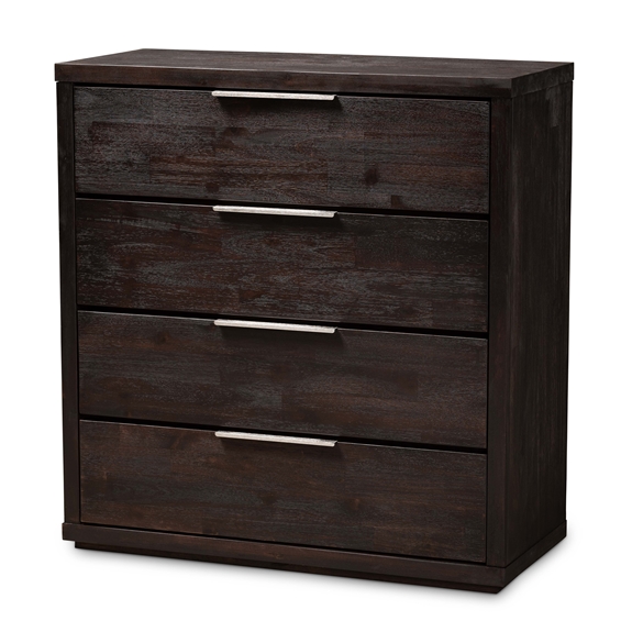 Baxton Studio Titus Modern and Contemporary Dark Brown Finished Wood 4-Drawer Chest