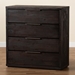 Baxton Studio Titus Modern and Contemporary Dark Brown Finished Wood 4-Drawer Chest - Titus-Mocha-4DW-Chest