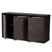 Baxton Studio Titus Modern and Contemporary Dark Brown Finished Wood 3-Door Dining Room Sideboard Buffet - Titus-Mocha-Sideboard