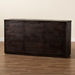 Baxton Studio Titus Modern and Contemporary Dark Brown Finished Wood 3-Door Dining Room Sideboard Buffet - Titus-Mocha-Sideboard