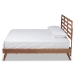 Baxton Studio Shiro Mid-Century Modern Ash Walnut Finished Wood King Size Platform Bed - Shiro-Ash Walnut-King