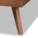Baxton Studio Shiro Mid-Century Modern Ash Walnut Finished Wood King Size Platform Bed - Shiro-Ash Walnut-King