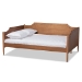 Baxton Studio Alya Classic Traditional Farmhouse Walnut Brown Finished Wood Full Size Daybed