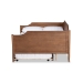 Baxton Studio Alya Classic Traditional Farmhouse Walnut Brown Finished Wood Full Size Daybed with Roll-Out Trundle Bed - MG0016-1-Walnut-Daybed-F/T