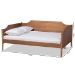 Baxton Studio Alya Classic Traditional Farmhouse Walnut Brown Finished Wood Full Size Daybed - MG0016-1-Walnut-Daybed-Full