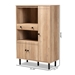 Baxton Studio Patterson Modern and Contemporary Oak Brown Finished 1-Drawer Kitchen Storage Cabinet - MH8694-Oak-Cabinet