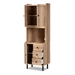 Baxton Studio Patterson Modern and Contemporary Oak Brown Finished 3-Drawer Kitchen Storage Cabinet - MH8696-Oak-Cabinet
