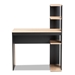 Baxton Studio Callahan Modern and Contemporary Two-Tone Dark Grey and Oak Finished Wood Desk with Shelves - MHCT2031-Grey/Oak-Desk