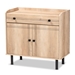 Baxton Studio Patterson Modern and Contemporary Oak Brown Finished Wood 2-Door Kitchen Storage Cabinet