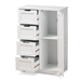 Baxton Studio Bauer Modern and Contemporary White Finished Wood 4-Drawer Bathroom Storage Cabinet - SR191194-White-Cabinet