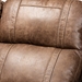 Baxton Studio Buckley Modern and Contemporary Light Brown Faux Leather Upholstered 3-Piece Reclining Living Room Set - 7075I-Light Brown-3PC Living Room Set