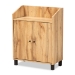 Baxton Studio Rossin Modern and Contemporary Oak Brown Finished Wood 2-Door Entryway Shoe Storage Cabinet