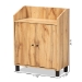 Baxton Studio Rossin Modern and Contemporary Oak Brown Finished Wood 2-Door Entryway Shoe Storage Cabinet with Top Shelf - ATSC1614-Wotan Oak-Shoe Cabinet