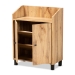 Baxton Studio Rossin Modern and Contemporary Oak Brown Finished Wood 2-Door Entryway Shoe Storage Cabinet with Top Shelf - ATSC1614-Wotan Oak-Shoe Cabinet