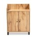Baxton Studio Rossin Modern and Contemporary Oak Brown Finished Wood 2-Door Entryway Shoe Storage Cabinet with Top Shelf - ATSC1614-Wotan Oak-Shoe Cabinet