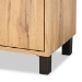 Baxton Studio Rossin Modern and Contemporary Oak Brown Finished Wood 2-Door Entryway Shoe Storage Cabinet with Top Shelf - ATSC1614-Wotan Oak-Shoe Cabinet