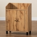 Baxton Studio Rossin Modern and Contemporary Oak Brown Finished Wood 2-Door Entryway Shoe Storage Cabinet with Top Shelf - ATSC1614-Wotan Oak-Shoe Cabinet