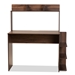 Baxton Studio Garnet Modern and Contemporary Walnut Brown Finished Wood Desk with Shelves - SESD8015WI-Columbia-Desk